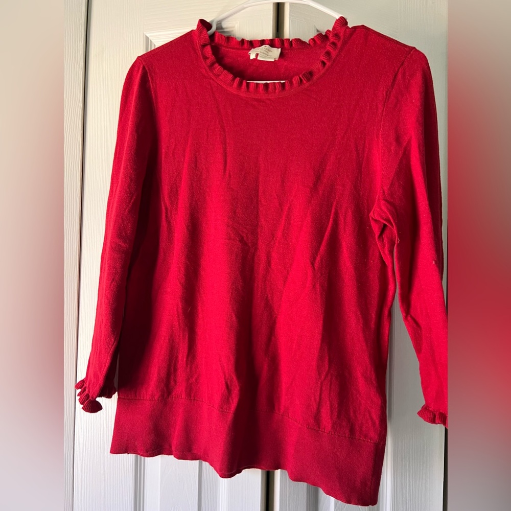 Kate Spade 3/4 Sleeve Sweater Top L
